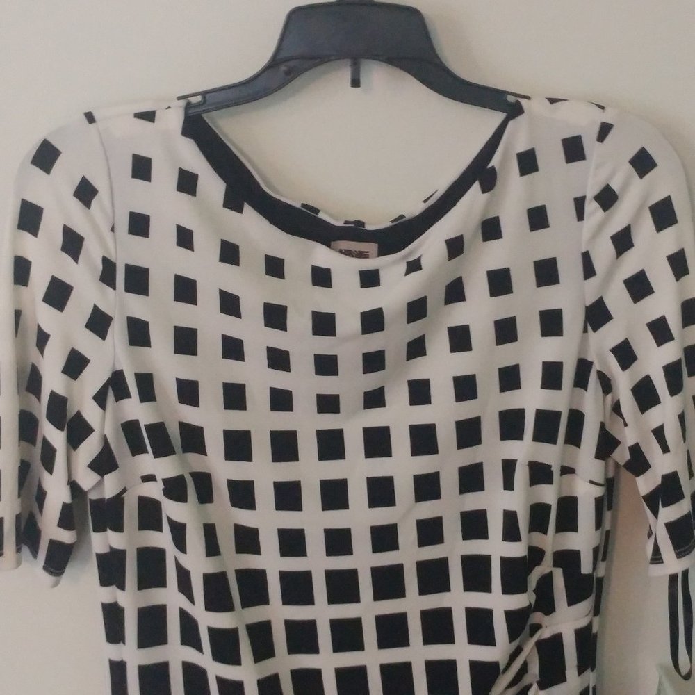 NWT ANNE KLEIN BLACK & WHITE DRESS SIZE 8 - Picture 3 of 8